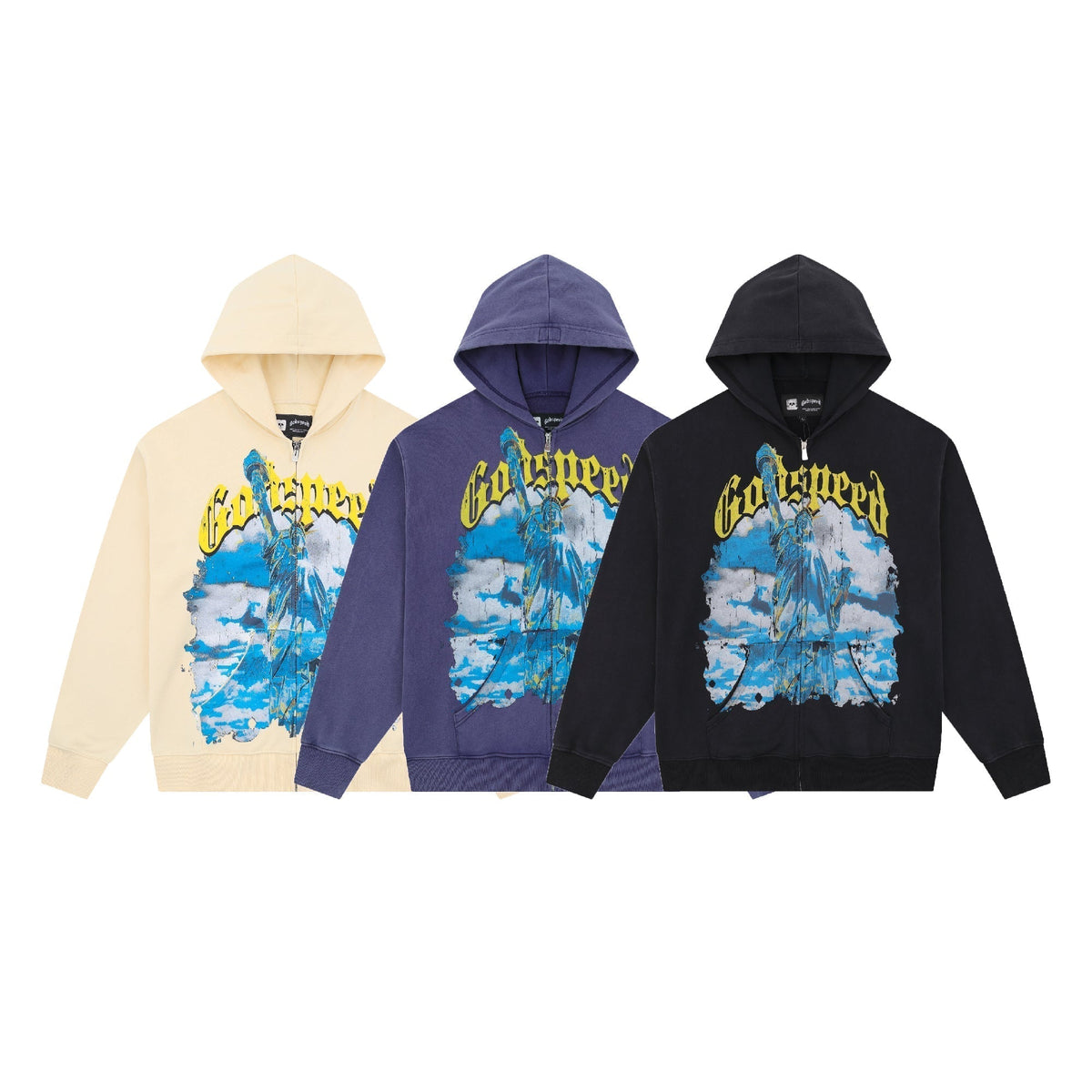 God Speed Zip Up Hoodie-G129