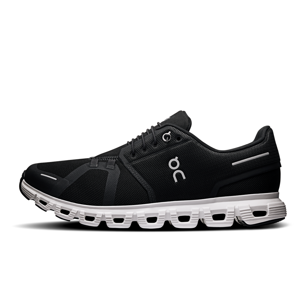 On Running Men's Cloud 6 Wide in Black/White