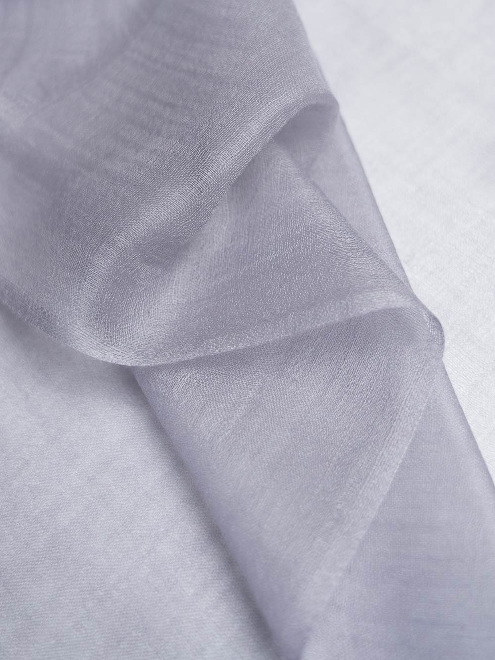 Featherlight Gray Cashmere Scarf
