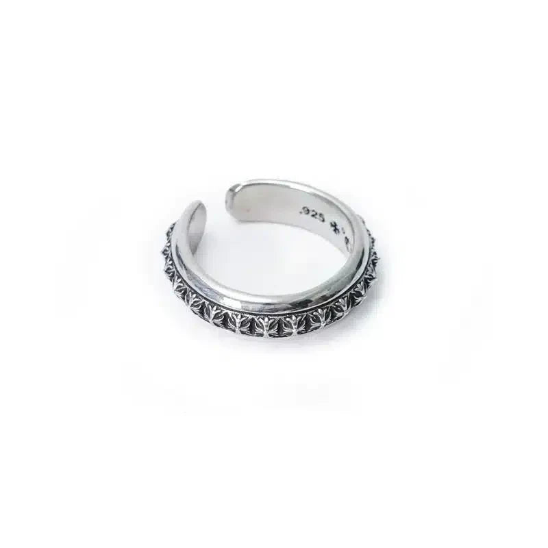 Chrome-Hearts PLUS PYRAMID OPEN BAND RING