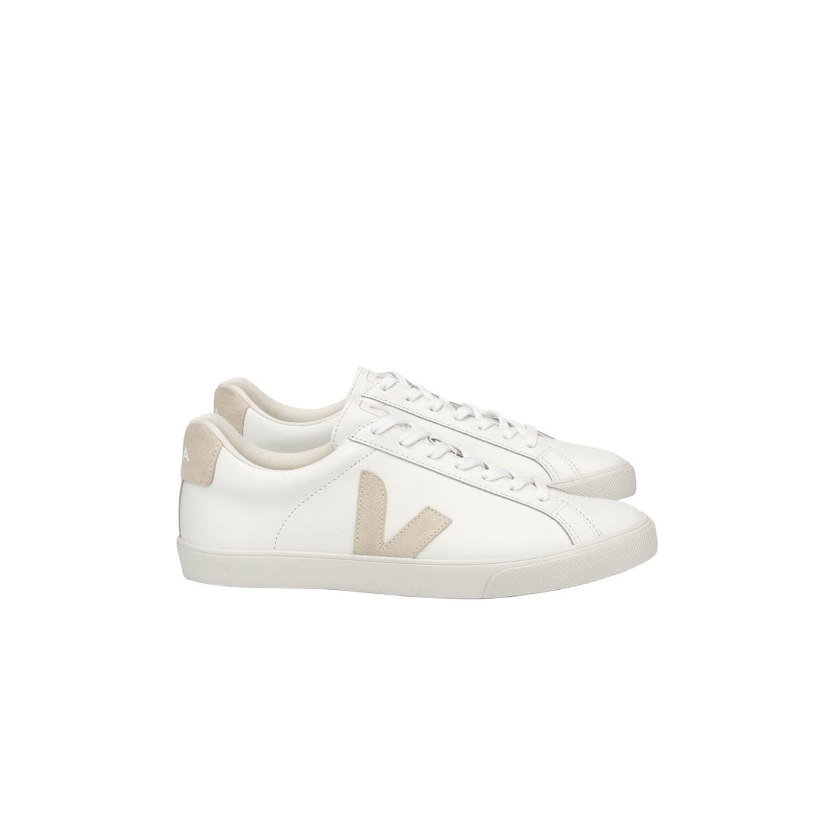 Veja Women's Esplar Leather Sneaker in White Sable