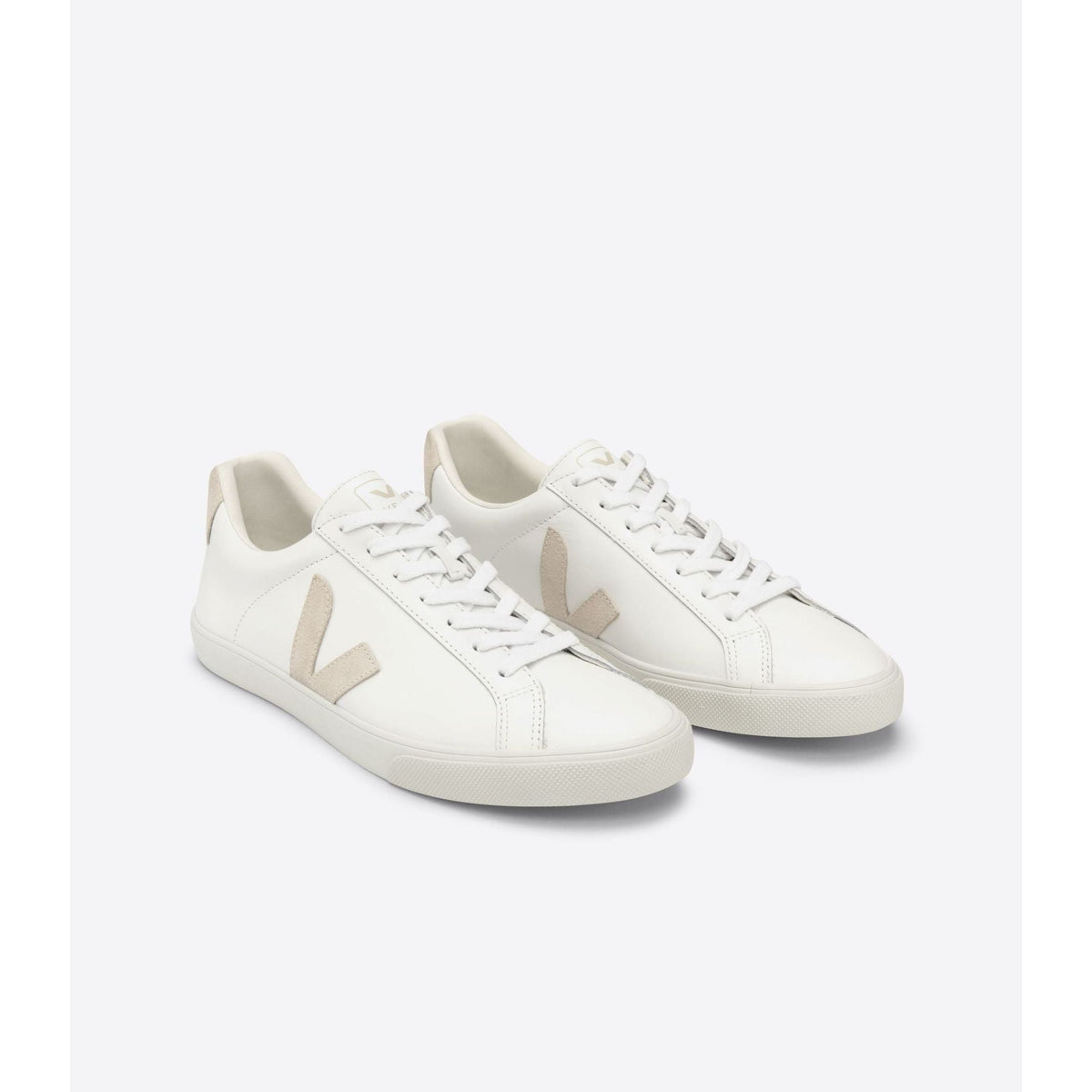 Veja Women's Esplar Leather Sneaker in White Sable