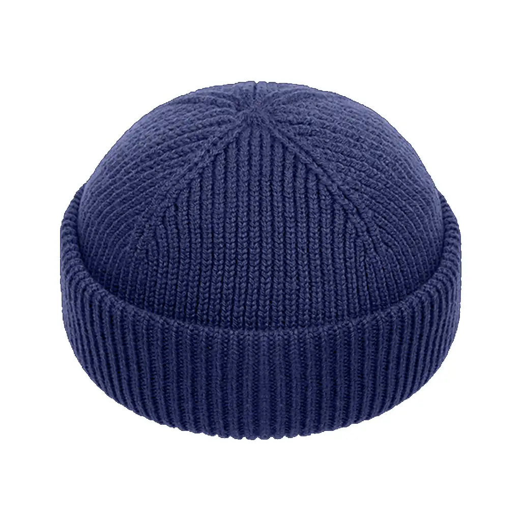 NAVY SHORT BEANIE