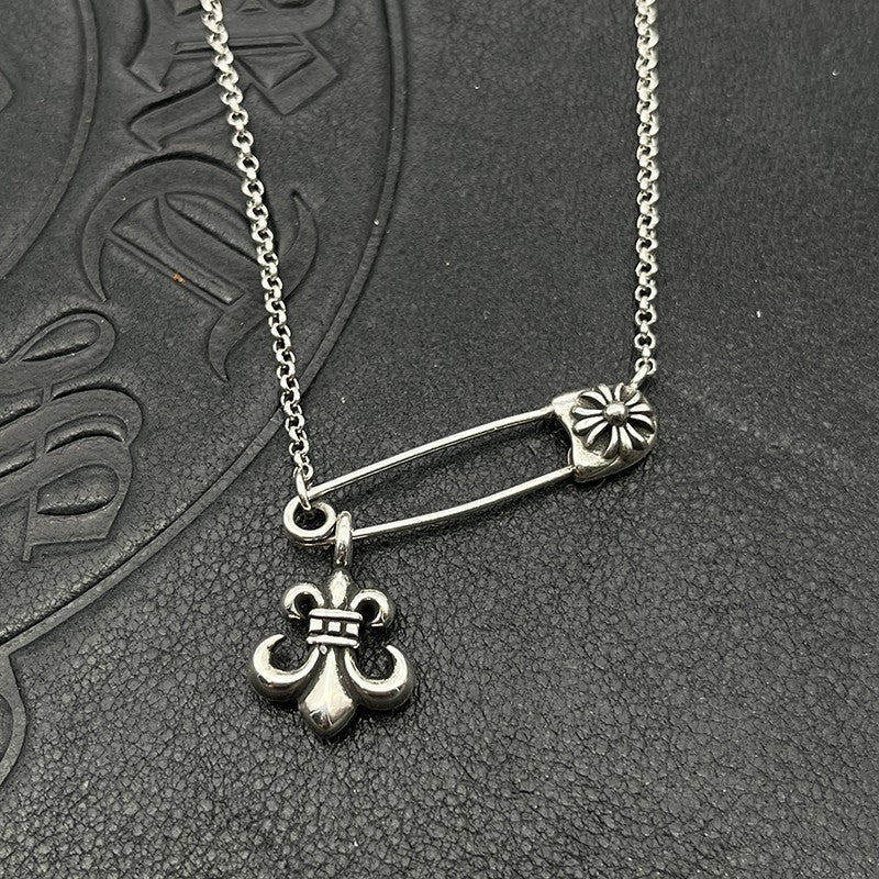 Chrome Hearts pin necklace with various elements