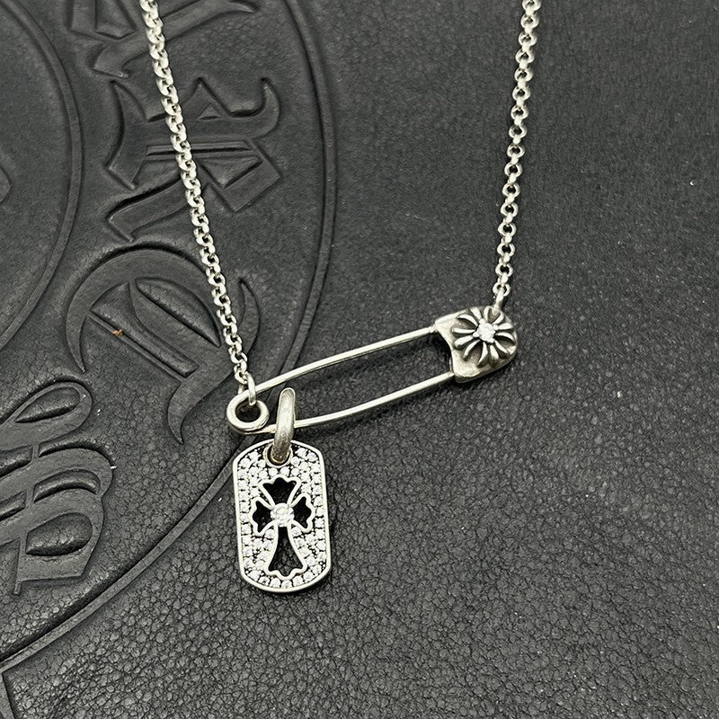 Chrome Hearts pin necklace with various elements