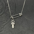 Chrome Hearts pin necklace with various elements