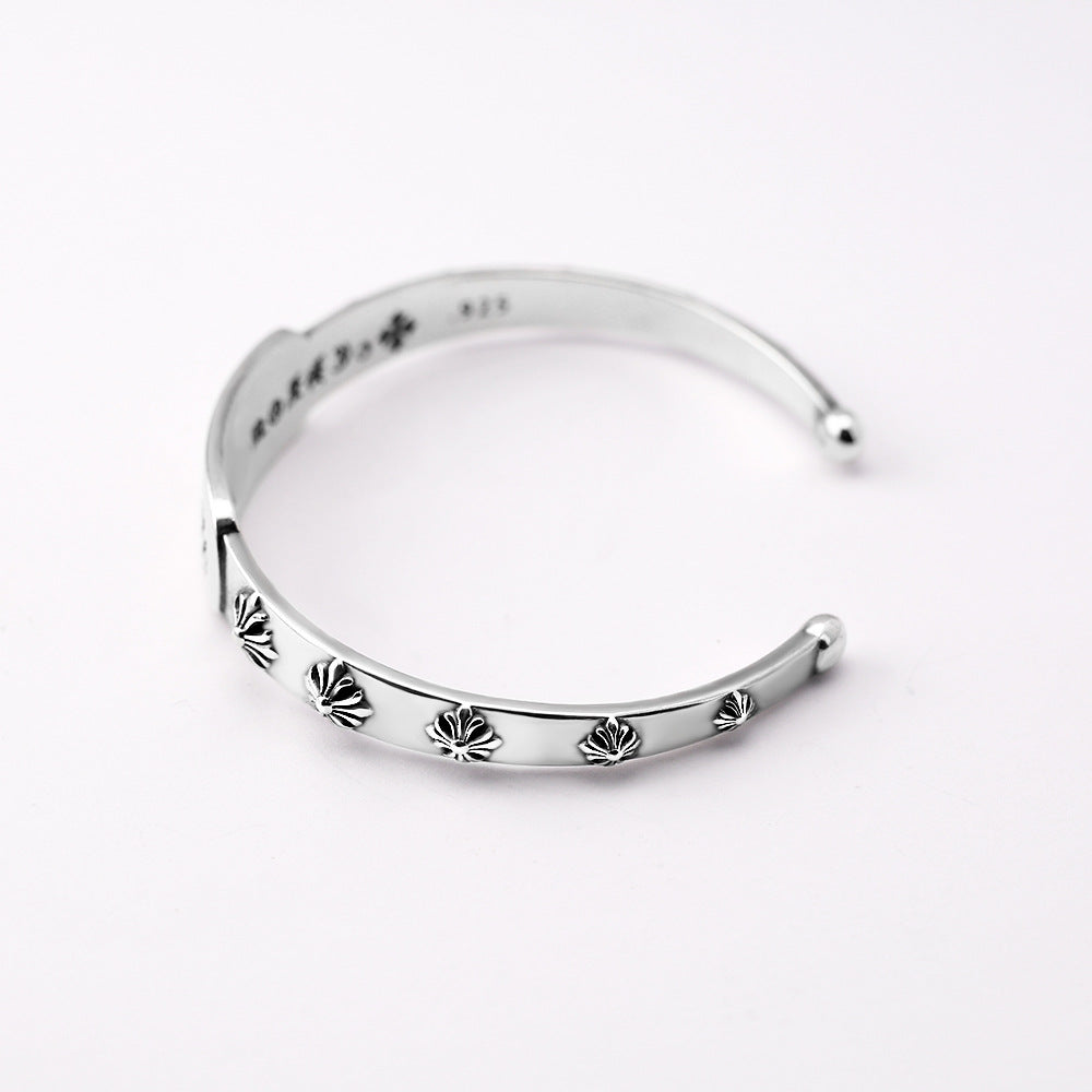 Chrome Hearts personality cross flower open bracelet