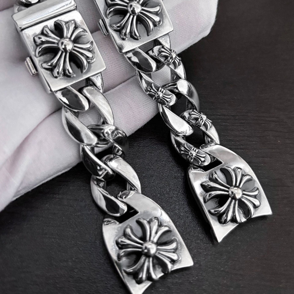 Chrome Hearts cross half flower watch strap
