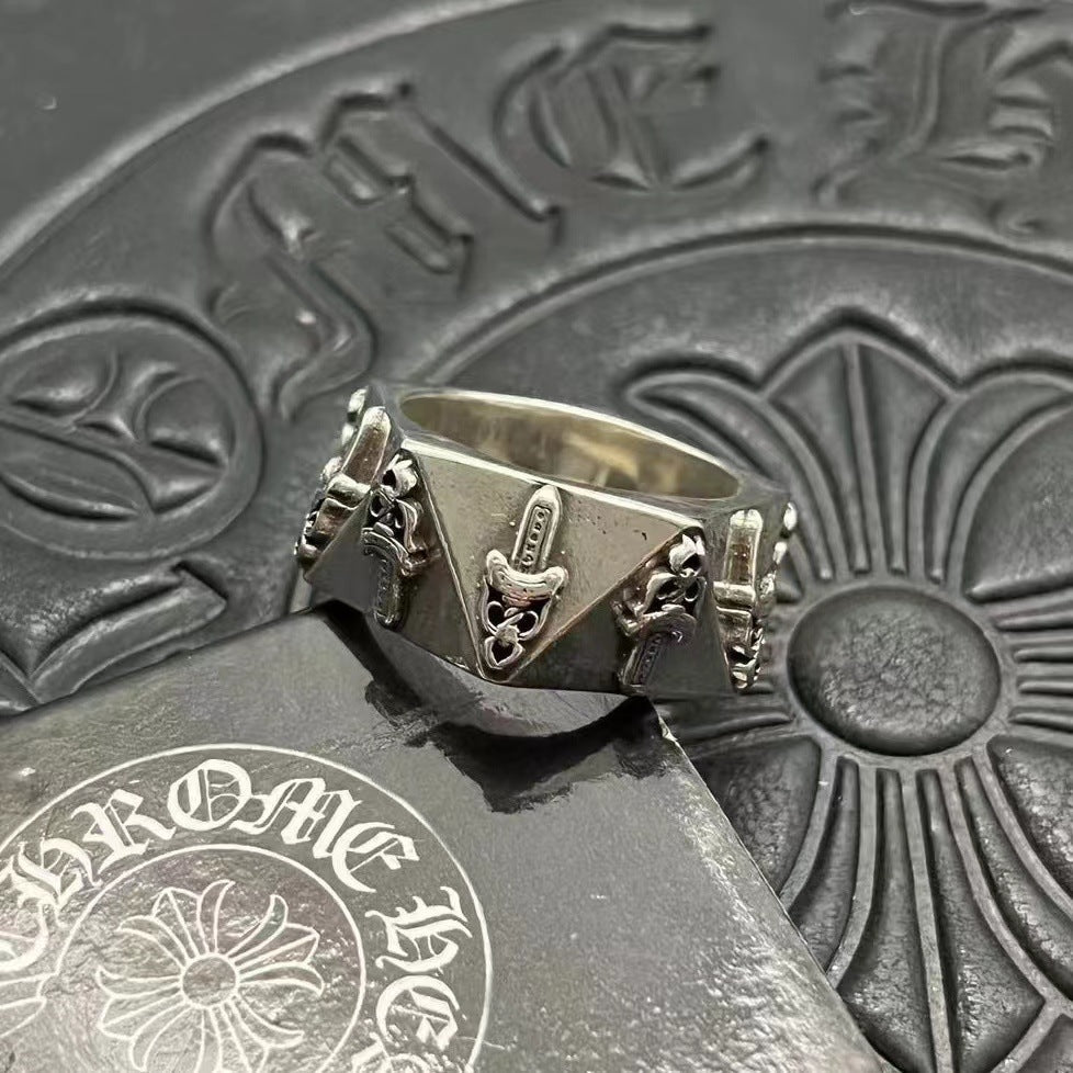 Chrome Hearts cut-angle sword ring
