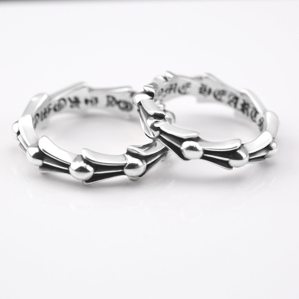 Chrome Hearts phoenix flower fishbone ring