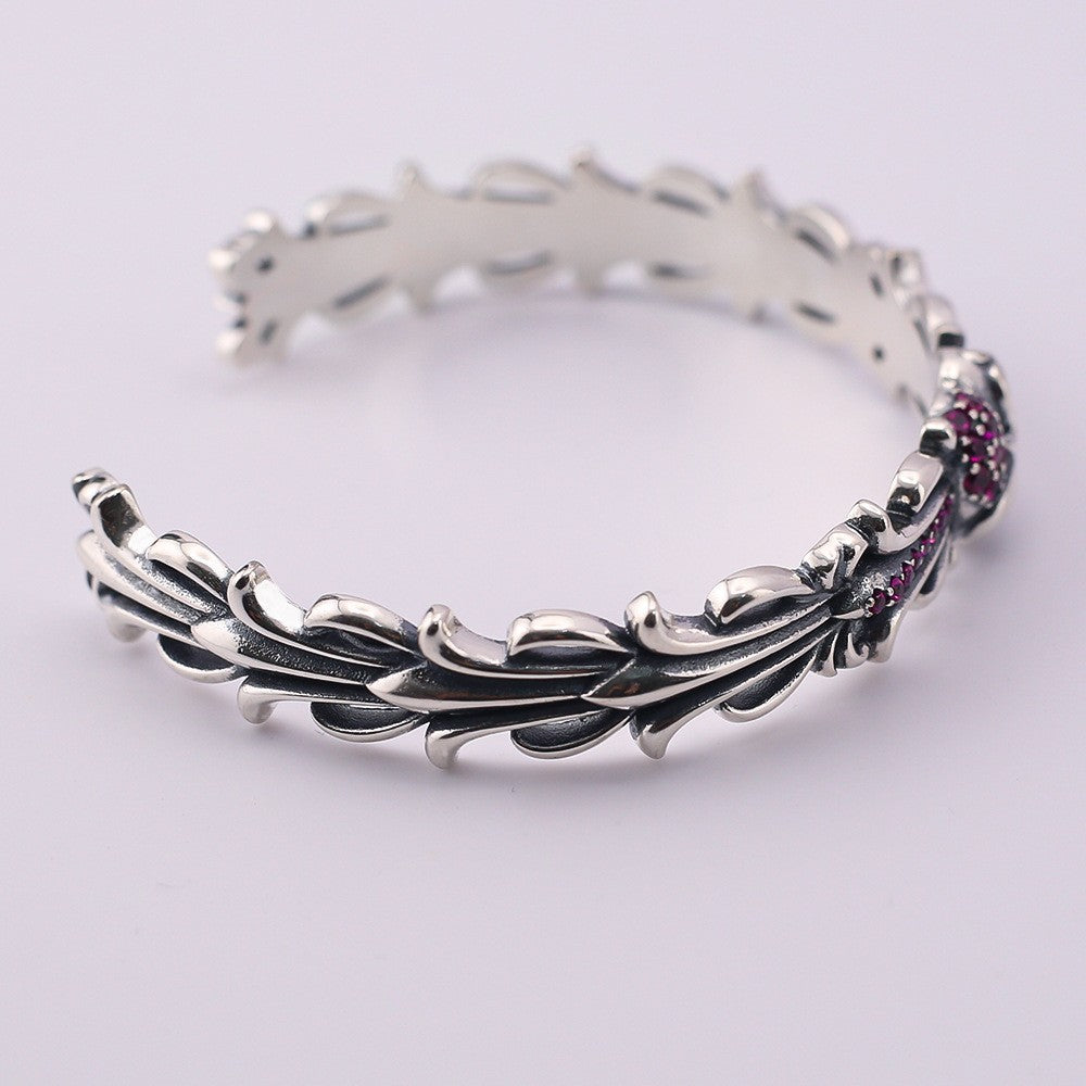 chrome hearts Gem Heart Love Cuff Gem bracelet