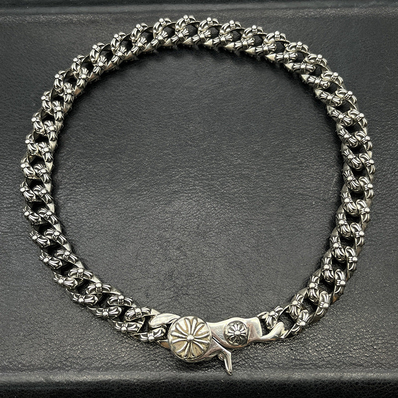 Chrome Hearts lobster clasp Cuban thick necklace