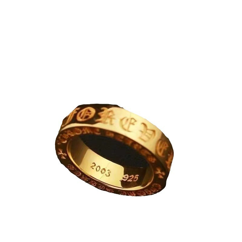Chrome Hearts 22k gold-plated eternal heart forever true love ring