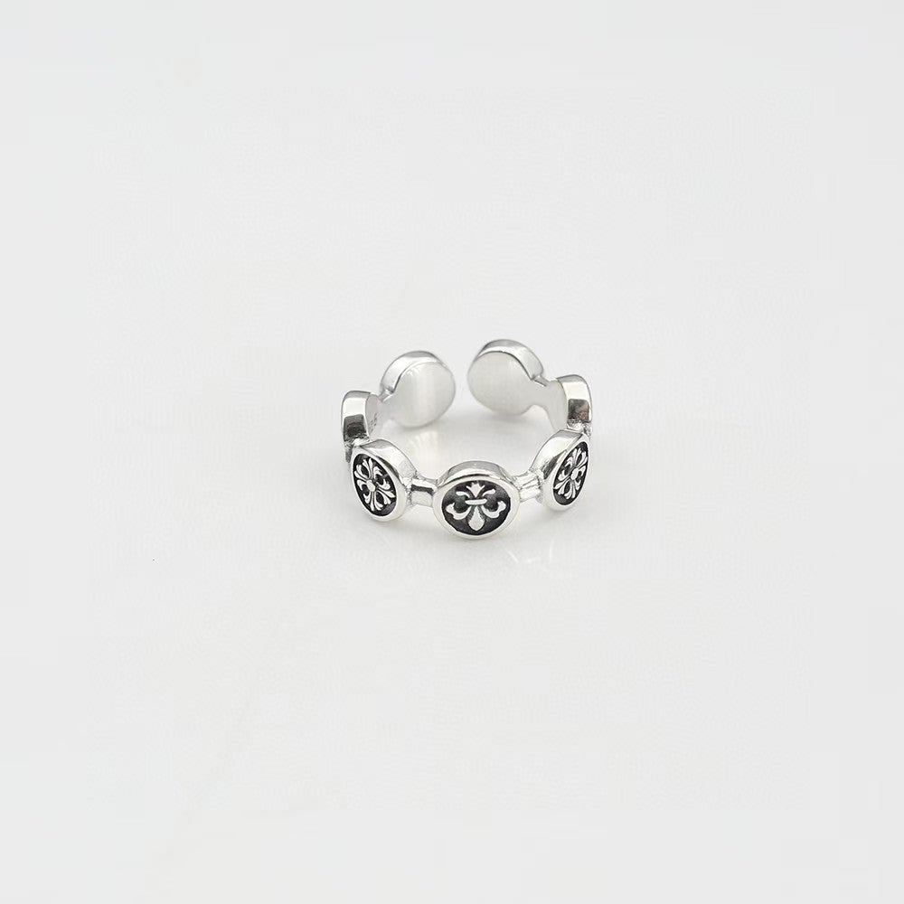 Chrome Hearts cross print open ring