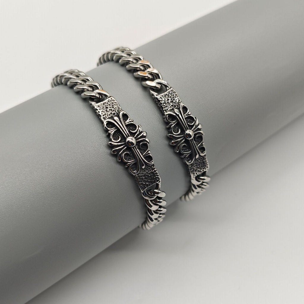 Chrome Hearts cross military flower bracelet