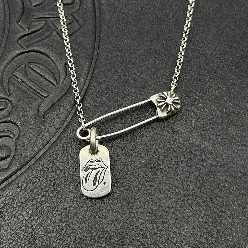 Chrome Hearts pin necklace with various elements