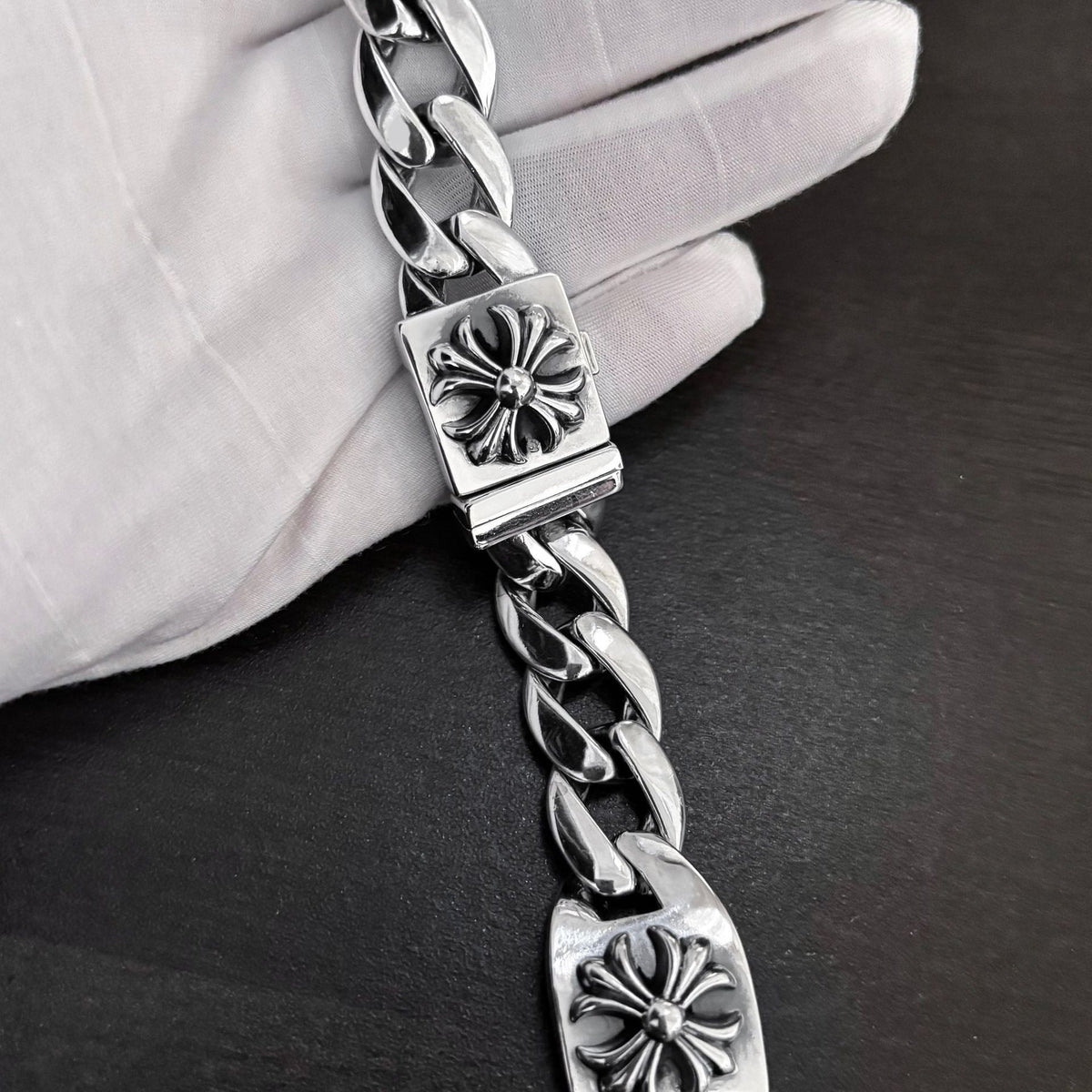 Chrome Hearts cross half flower watch strap