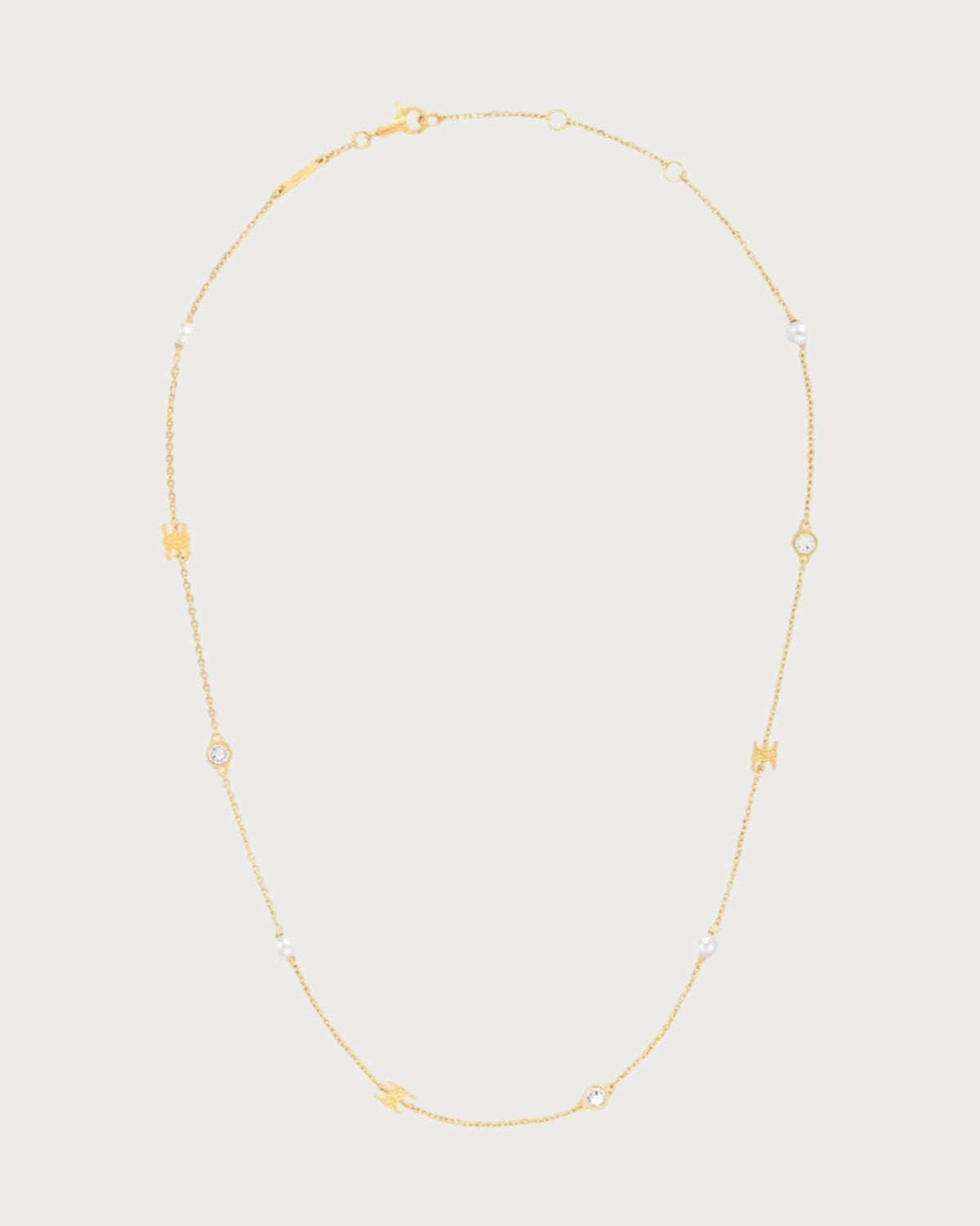 CELINE Les Perles Celine Necklace Resin Pearl & Brass(Gold)