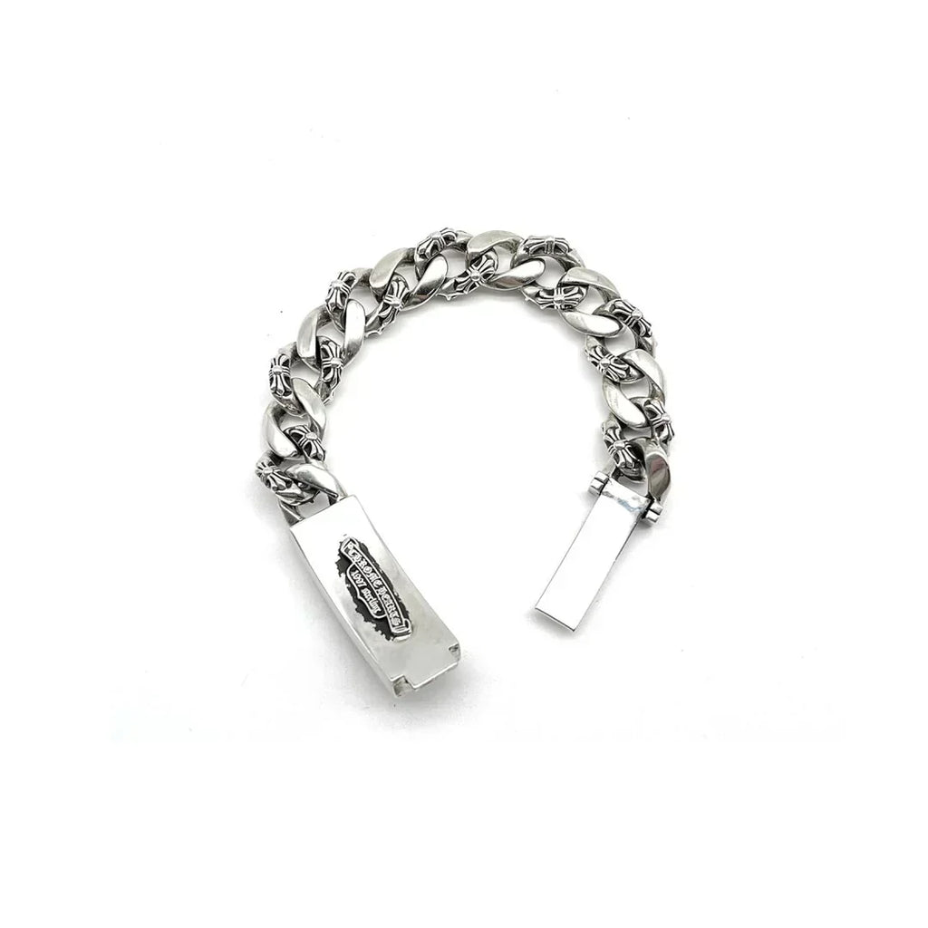 Chrome-Hearts DAGGER ID FANCY LINK CLIP BRACELET -9