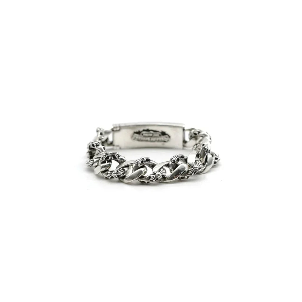 Chrome-Hearts DAGGER ID FANCY LINK CLIP BRACELET -9