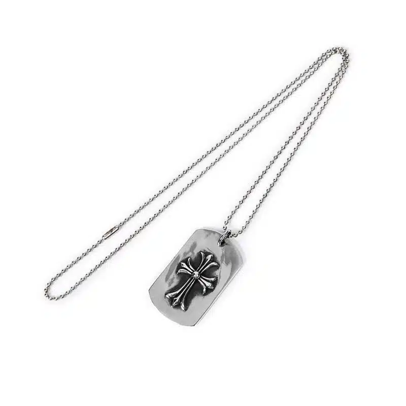 Chrome-Hearts TINY CH CROSS CUTOUT DOG TAG