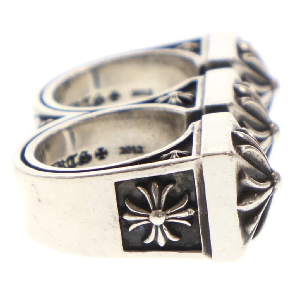 Chrome Hearts Double Brass Knuckles Silver Ring