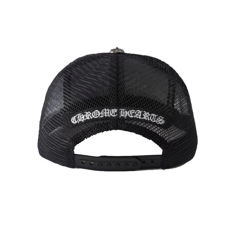 Chrome Hearts Cemetery Cross Trucker Hat  03