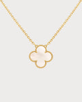 VAN CLEEF & ARPELS Vintage Alhambra White Pendant 18k(Yellow Gold)